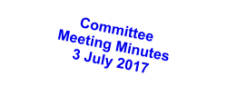 Committee Meeting Minutes 3 July 2017