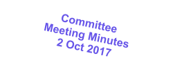 Committee Meeting Minutes 2 Oct 2017