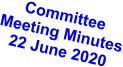 Committee Meeting Minutes 22 June 2020