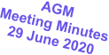 AGM Meeting Minutes 29 June 2020
