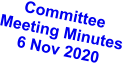 Committee Meeting Minutes 6 Nov 2020